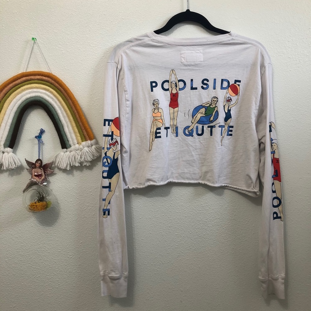 white cropped long sleeve